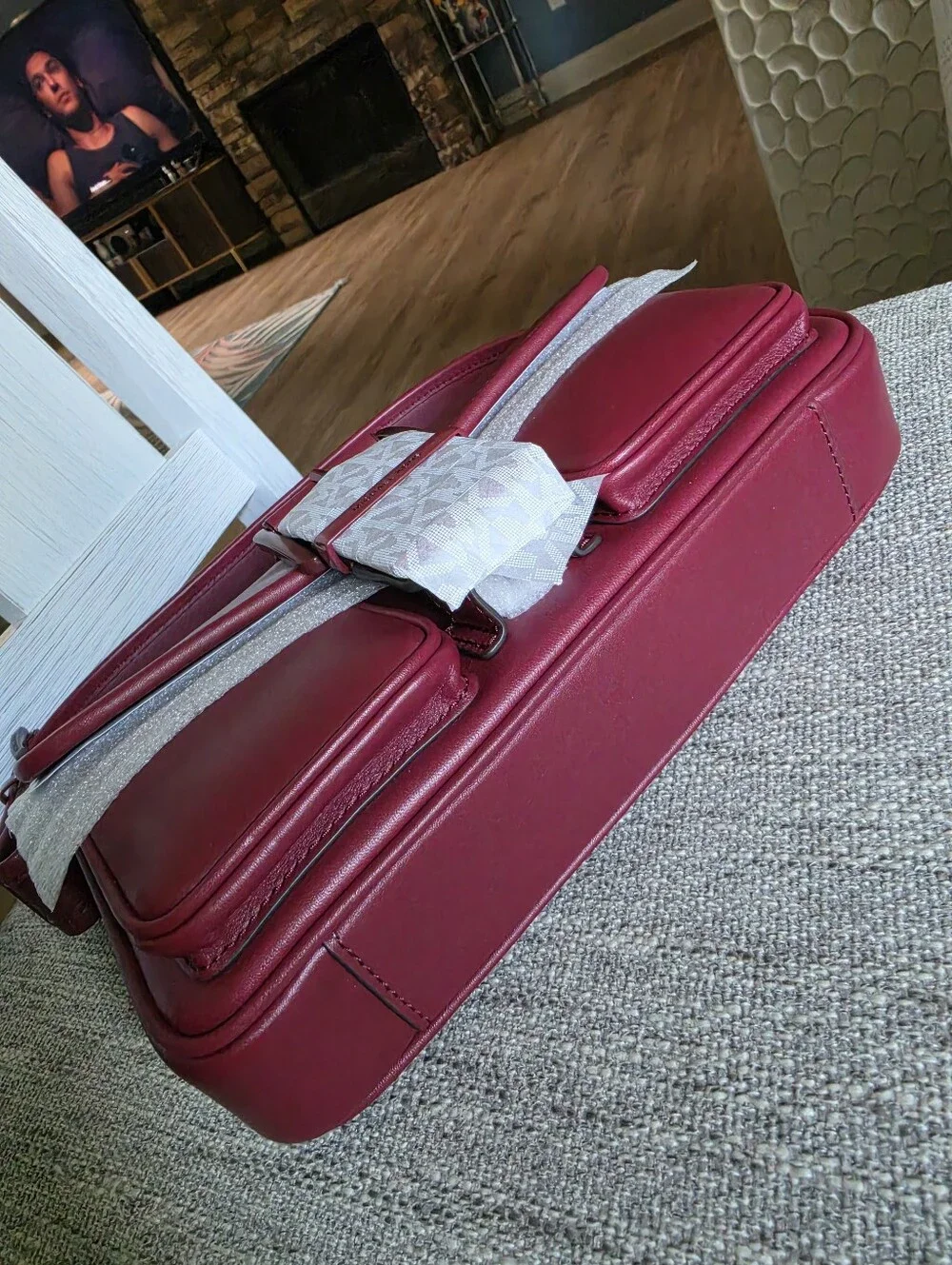 Michael Kors Burgundy Leather Shoulder Bag  Or Handbag